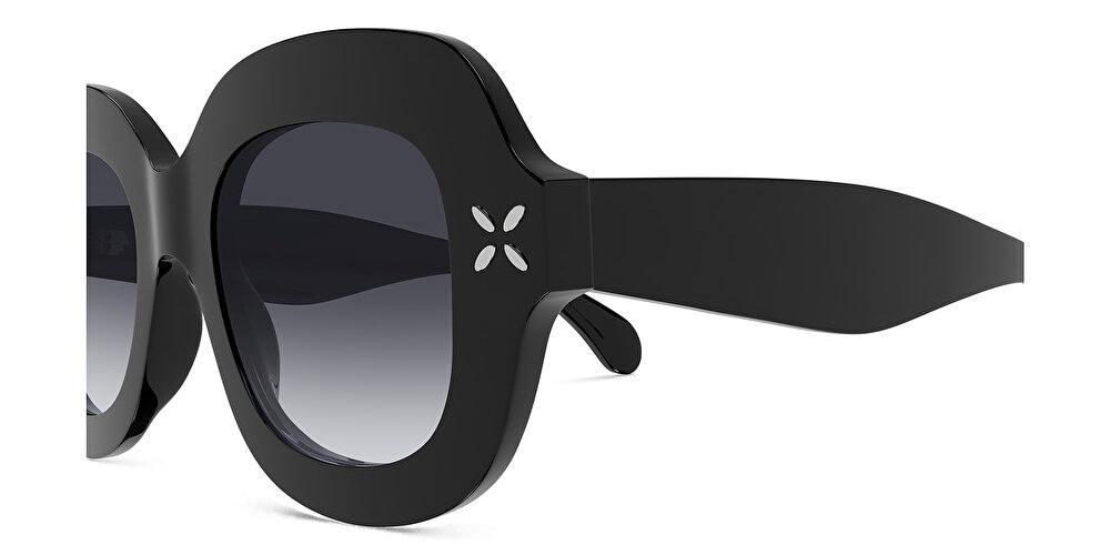 ALAIA Petal-Embellished Oversized Square Sunglasses
