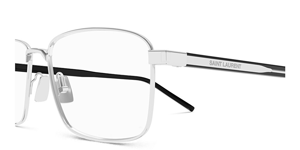 سان لوران نظارات طبية نيكيد واير كور بإطار مستطيل واسع للجنسين