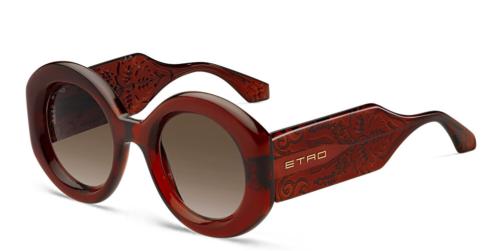 ETRO Paisley Oversized Round Sunglasses