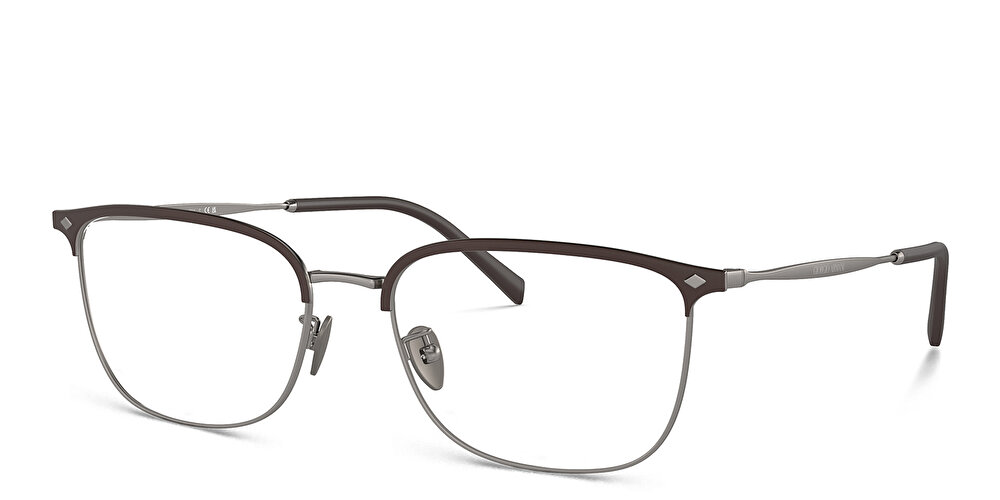 جورجو أرماني نظارات طبية مستطيلة واسعة بشعار العلامة