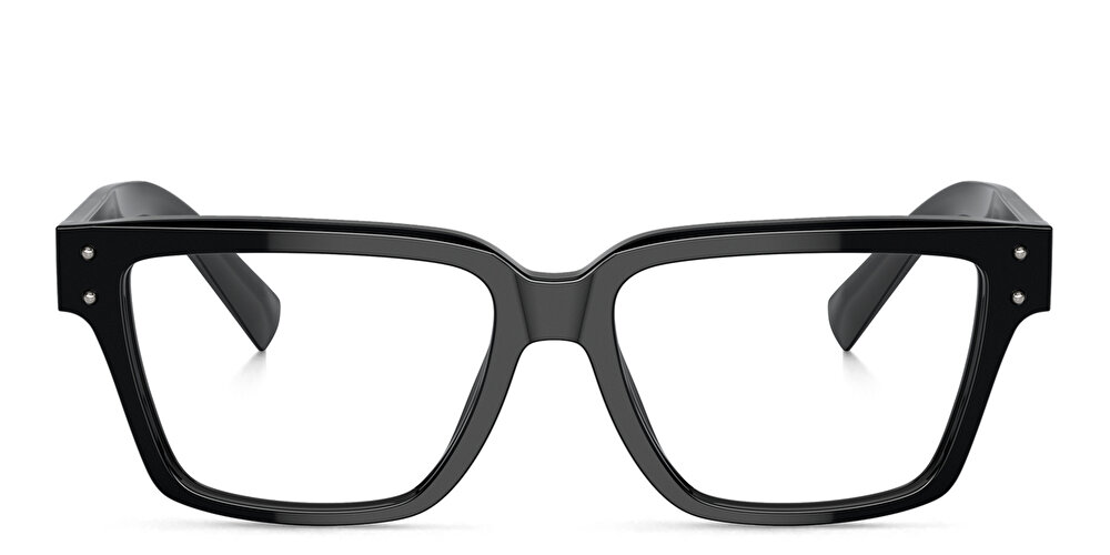 دولتشي آند غابانا نظارات طبية مربّعة واسعة بشعار العلامة