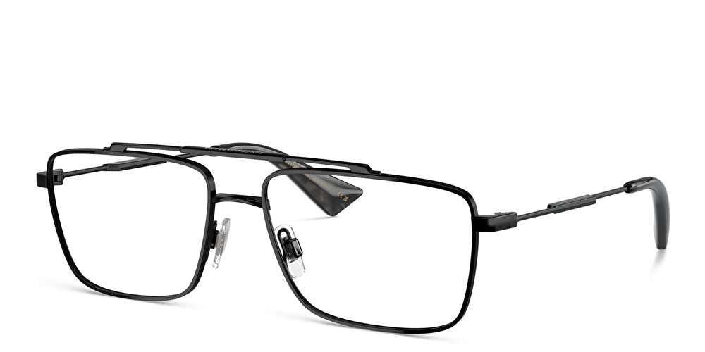 دولتشي آند غابانا نظارات طبية مستطيلة واسعة بشعار العلامة