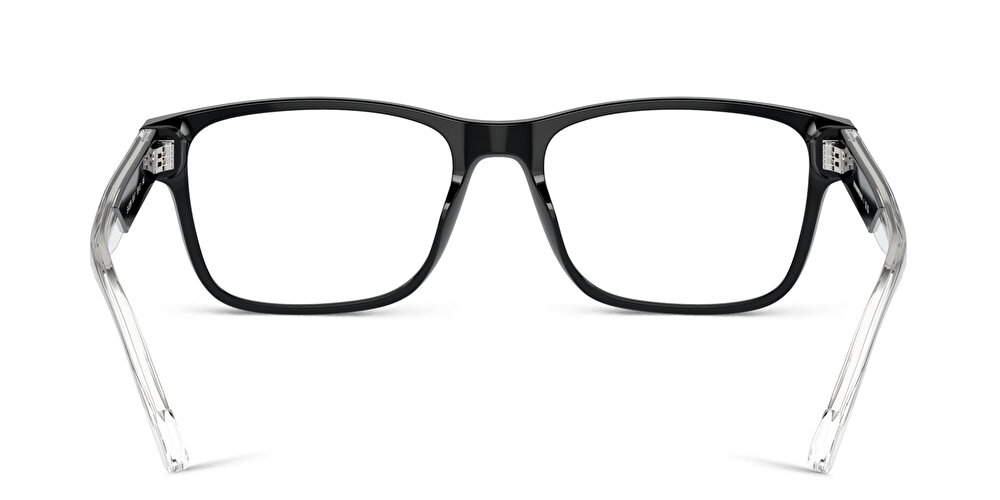 أمبوريو أرماني نظارات طبية مستطيلة واسعة بشعار العلامة