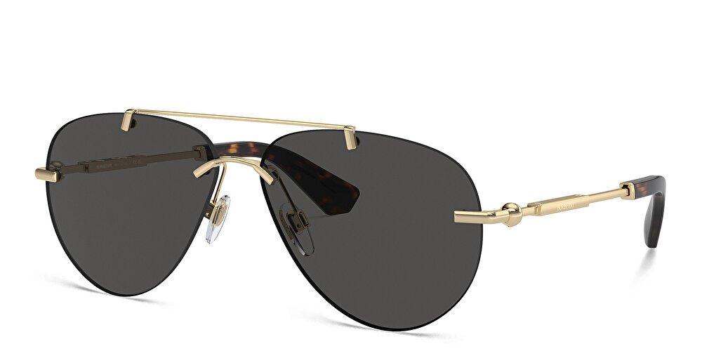 BURBERRY Logo Rimless Aviator Sunglasses