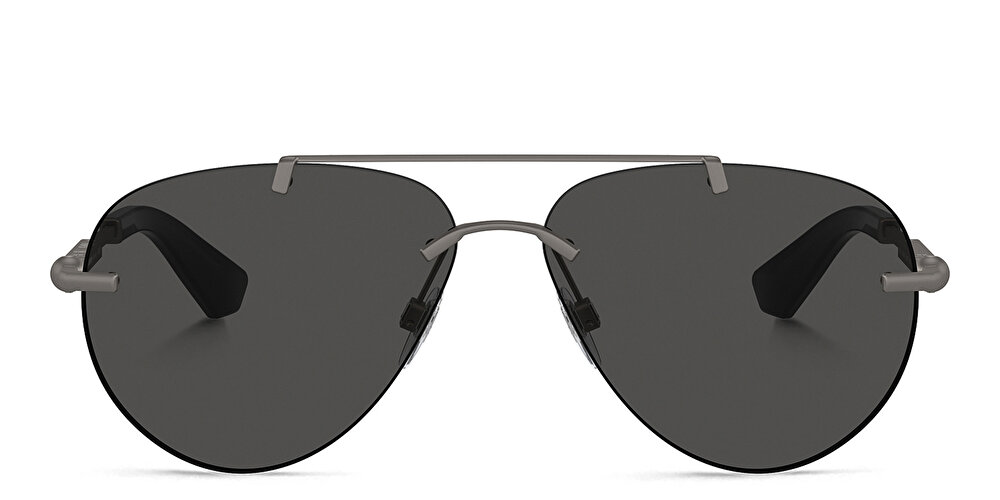 BURBERRY Logo Rimless Aviator Sunglasses