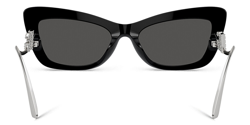 DOLCE & GABBANA Rhinestone DG Motif Cat-Eye Sunglasses