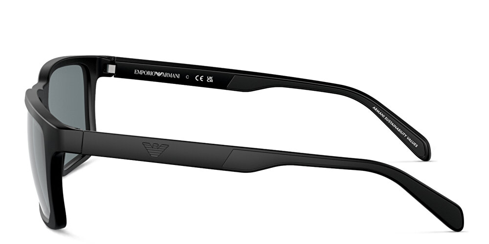 أمبوريو أرماني نظارات شمسية مستطيلة بشعار العلامة