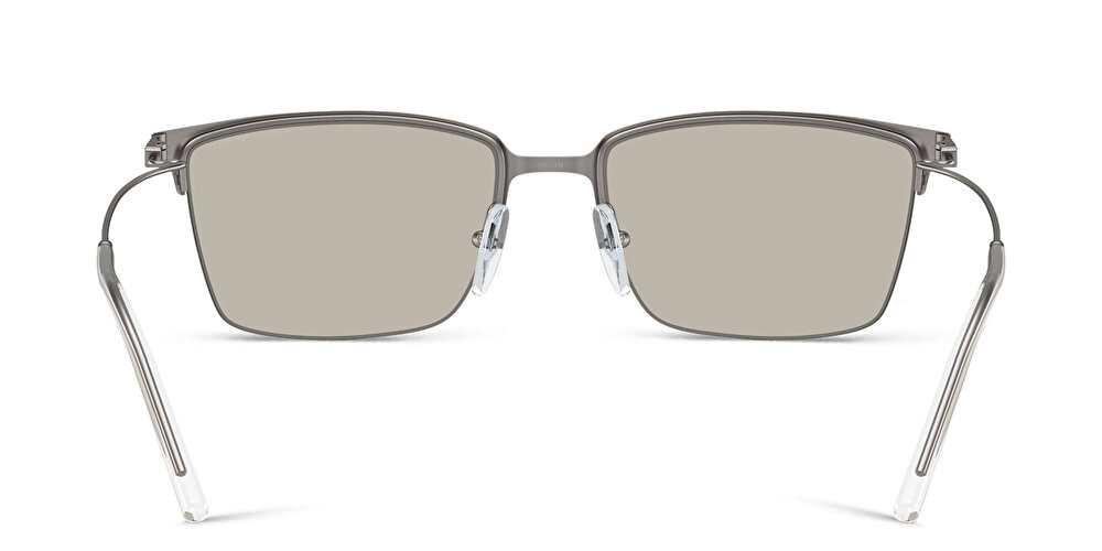 أمبوريو أرماني نظارات شمسية مربّعة بنصف إطار بشعار العلامة