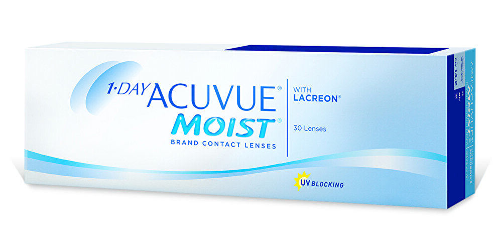 ACUVUE MOIST 1-Day Pack/30 Clear Contact Lenses