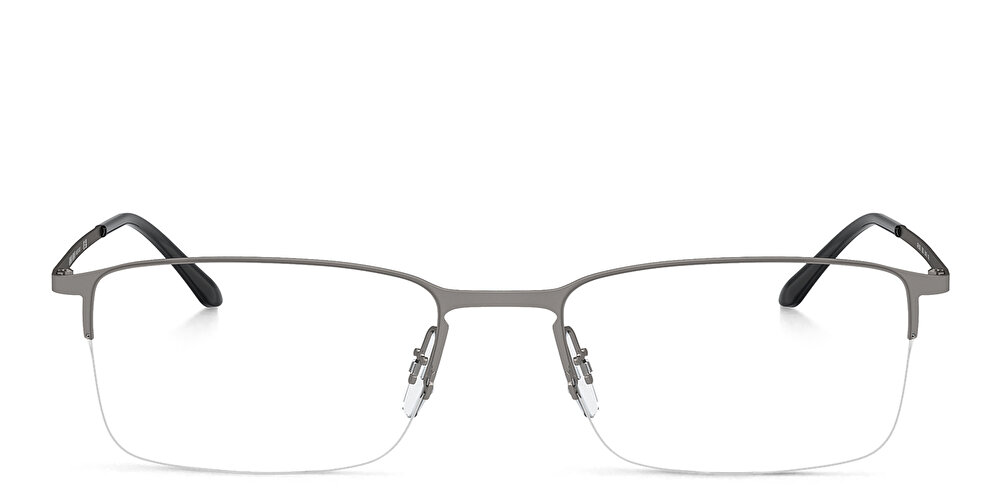 جورجو أرماني نظارات طبية مستطيلة بنصف إطار بشعار العلامة