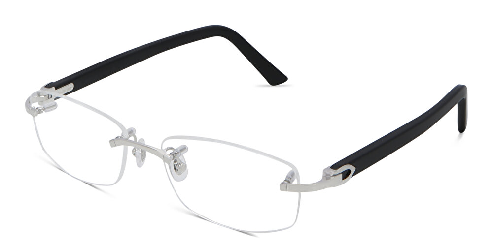 Cartier Combined Unisex Rimless Rectangle Eyeglasses
