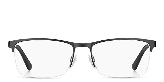 Wide Half-Rim Rectangle Eyeglasses